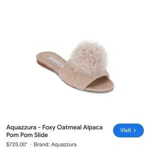 Aquazzura | Shoes | Aquazzura Foxy Faux Shearling Pompom